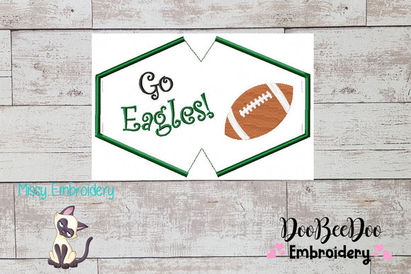 Go Eagles! In The Hoop Face Mask - ITH Applique - 3 Sizes - Machine Embroidery Design
