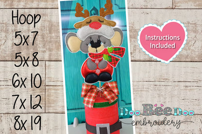 Little Christmas Mouse - ITH Project - Machine Embroidery Design