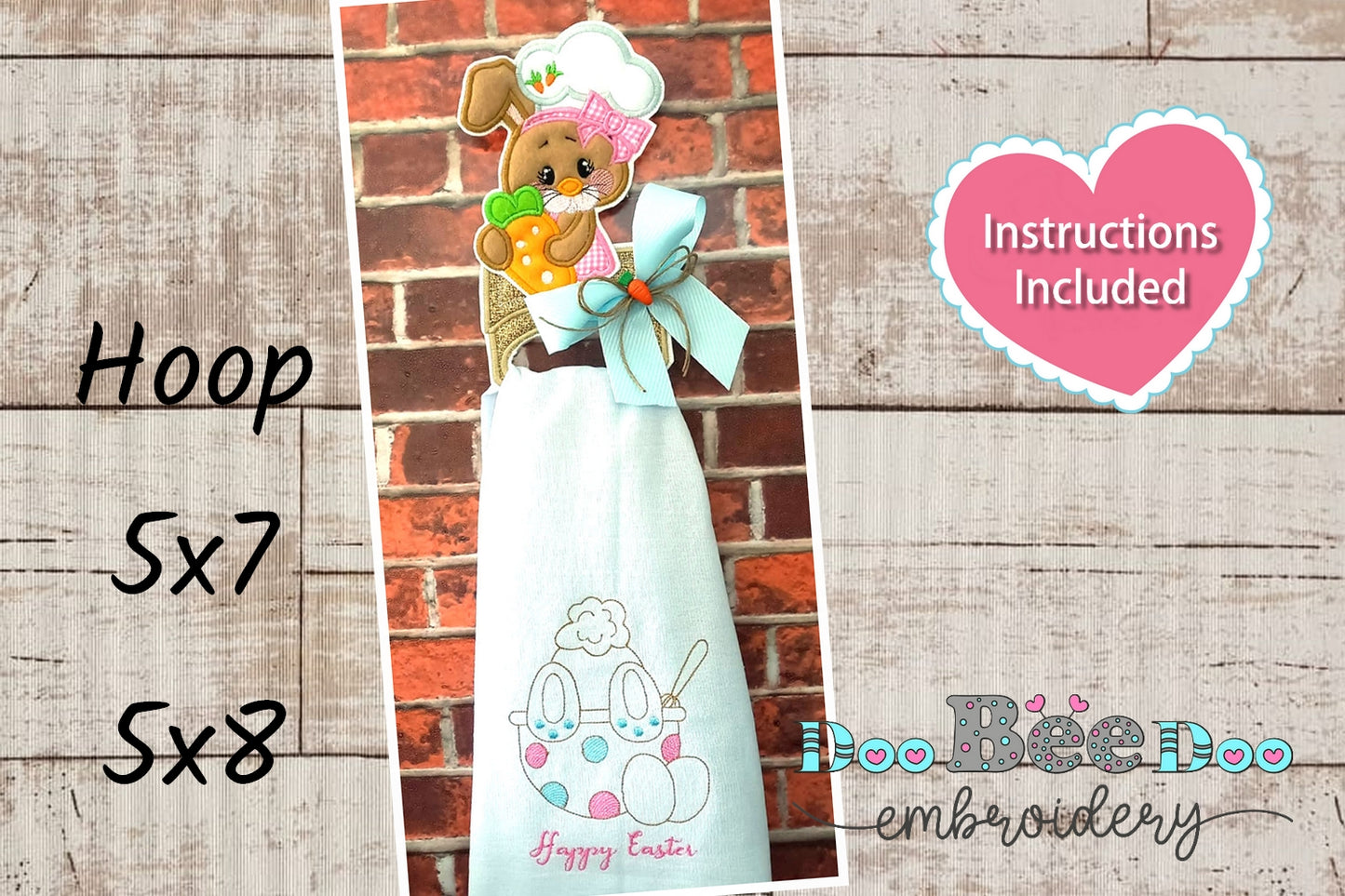 Cooking Rabbits Kitchen Set - ITH Project - Machine Embroidery Design