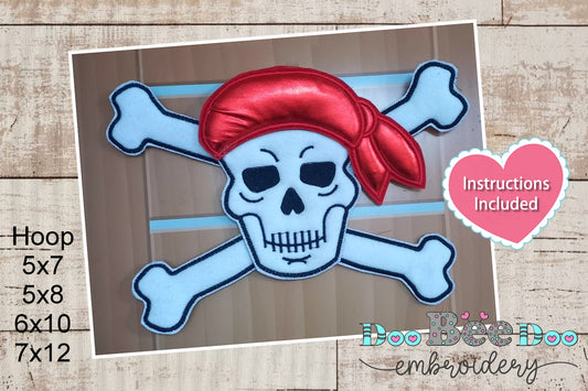 Pirate Skull - ITH Project - Machine Embroidery Design
