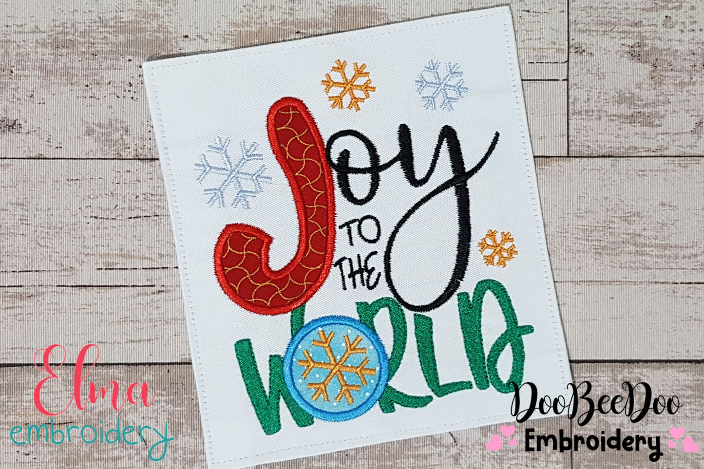 Joy to the World - Applique - Machine Embroidery Design