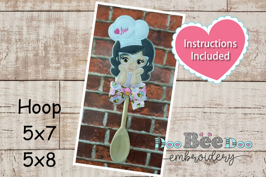 Grandma Wooden Spoon - ITH Project - Machine Embroidery Design