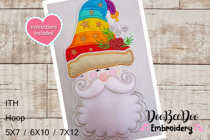 Mystical Santa Claus Door Ornament - ITH Project - Machine Embroidery Design