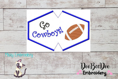 Go Cowboys! Face Mask - ITH Project - Machine Embroidery Design