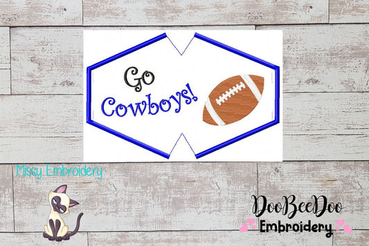 Go Cowboys! Face Mask - ITH Project - Machine Embroidery Design