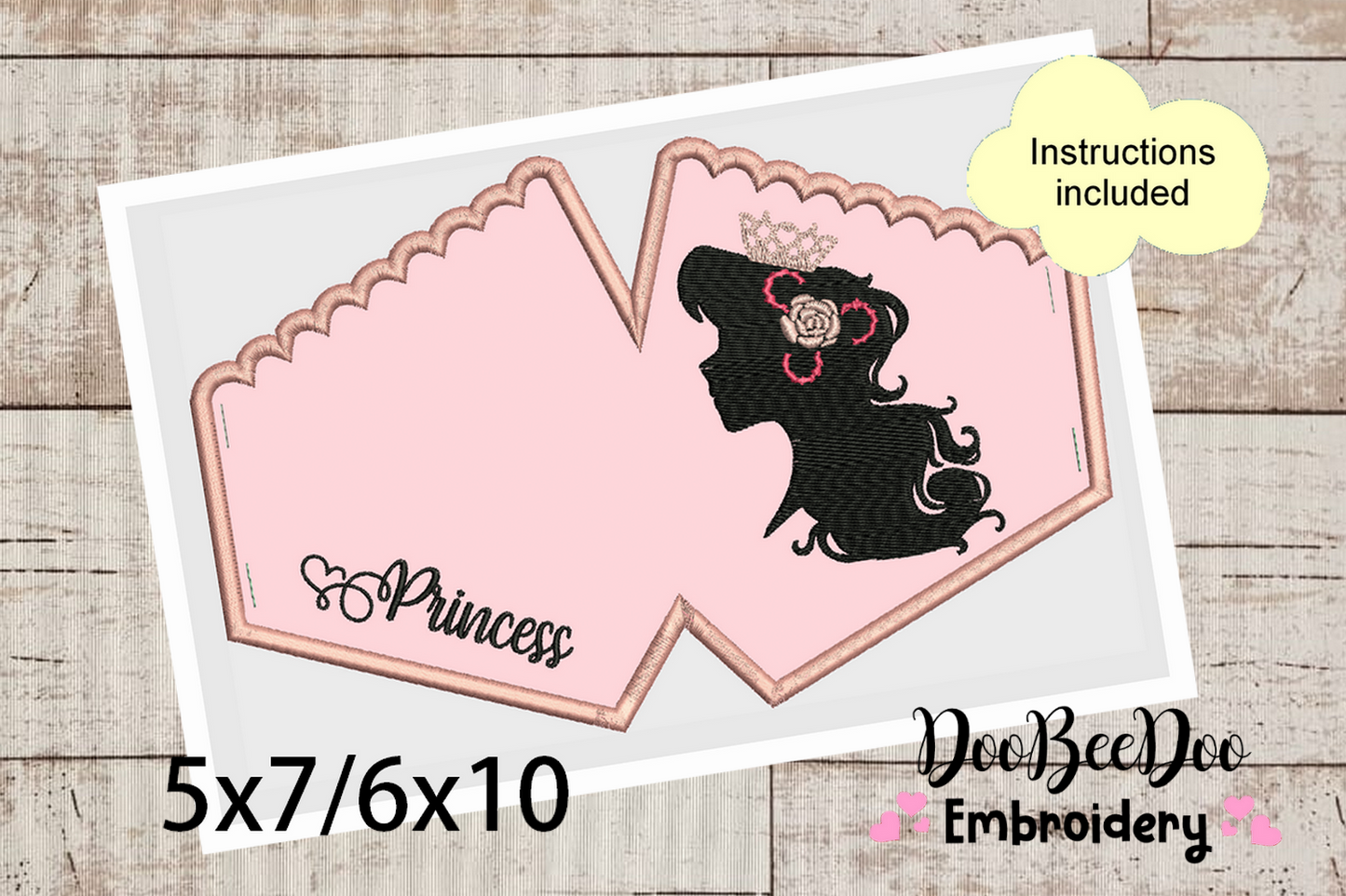 Little Princess Face Mask - ITH Project - Machine Embroidery Design