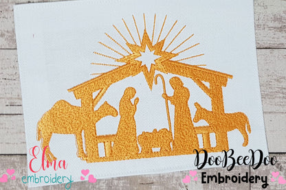Nativity - Fill Stitch - Machine Embroidery Design