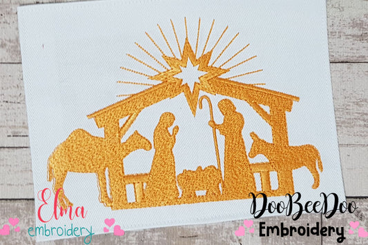 Nativity - Fill Stitch - Machine Embroidery Design