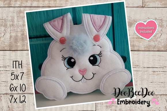 Easter Basket Rabbit Face - ITH Project - Machine Embroidery Design