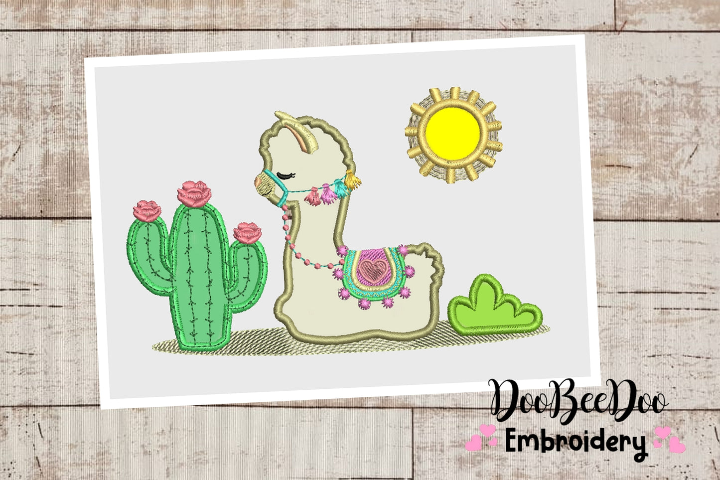 Llama lying down - Applique - 4 Sizes - Machine Embroidery Designs