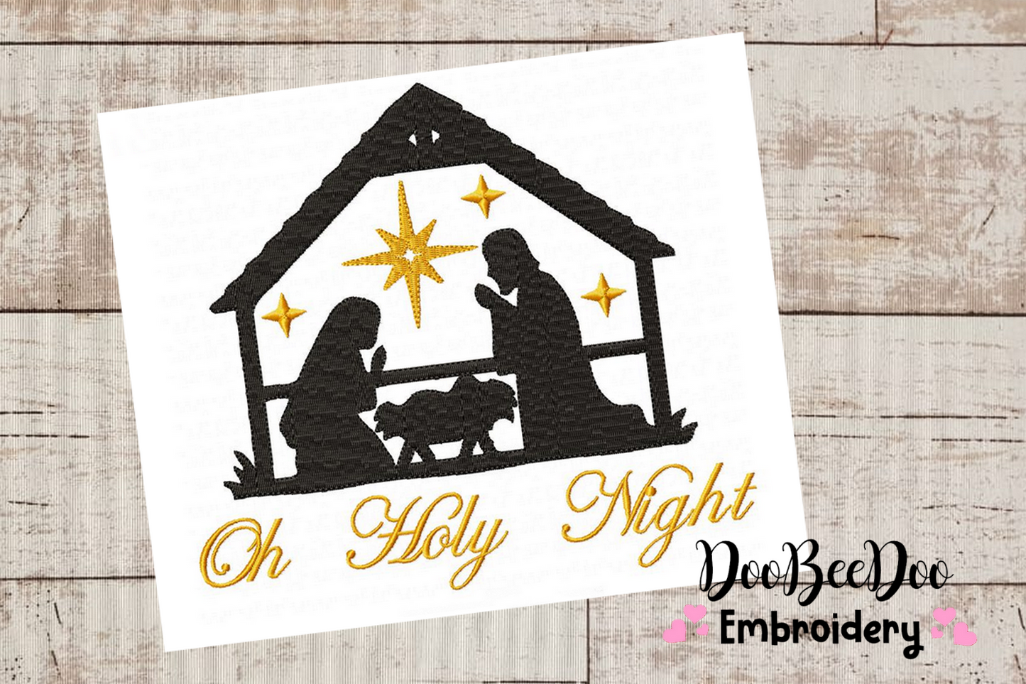 Oh Holy Night -  Nativity - Christmas - Fill STith - 6 Sizes - Machine Embroidery Designs