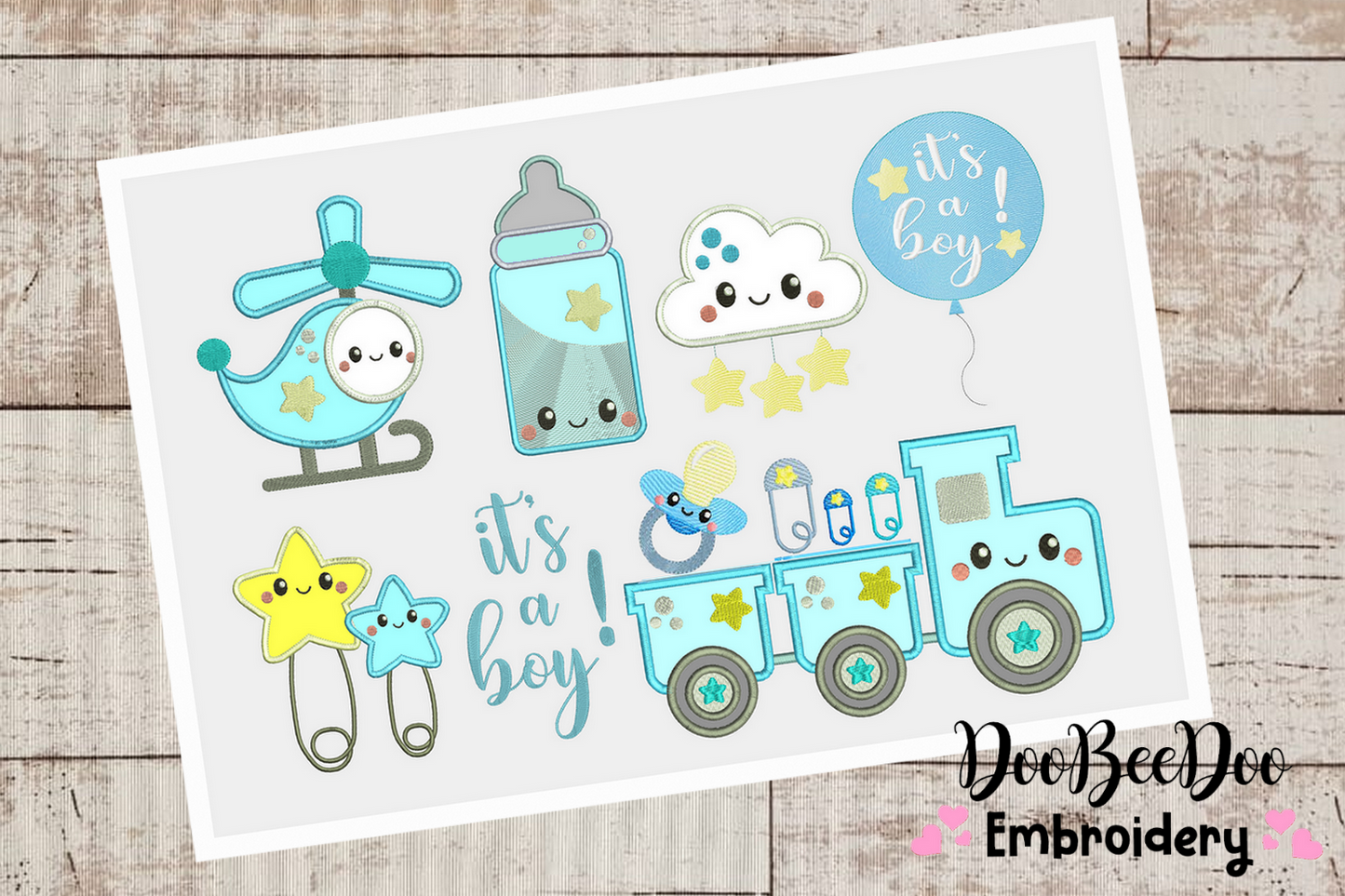 It's a boy - 7 designs 6 Sizes - Machine Embroidery Designs