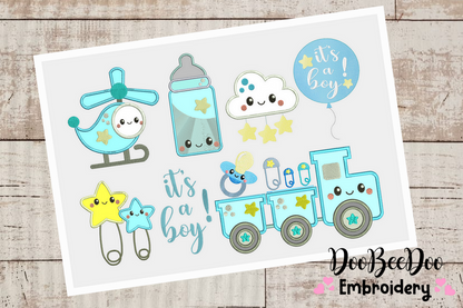 It's a boy - 7 designs 6 Sizes - Machine Embroidery Designs