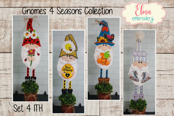 Gnomes 4 Seasons  Set of 4 designs - ITH Applique