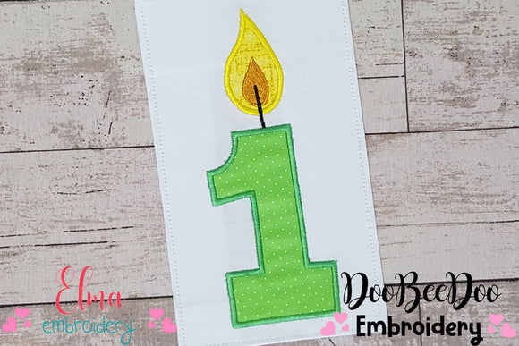 Birthday Candle Number 1 - Applique