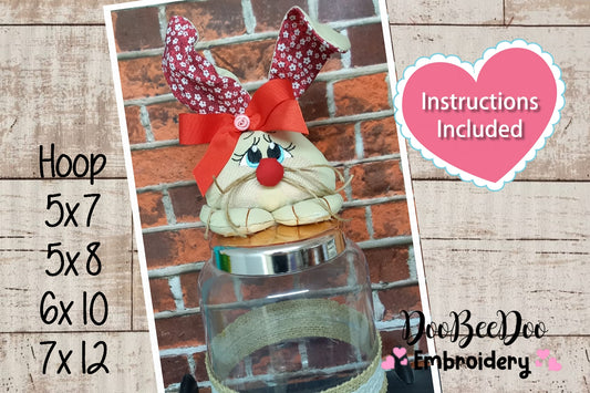 Cute Bunny Head - ITH Project - Machine Embroidery Design