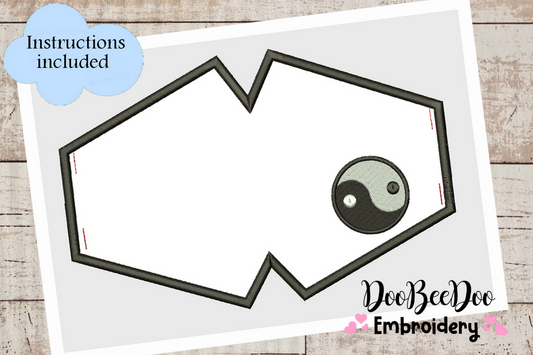 Yin Yang Face Mask - ITH Project - Machine Embroidery Design