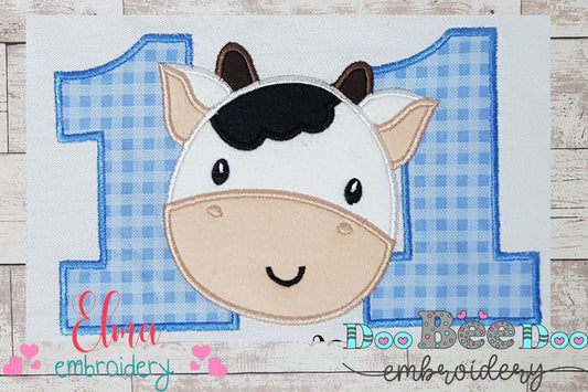 Cow Boy Number Eleven 11 Elenth Birthday - Applique