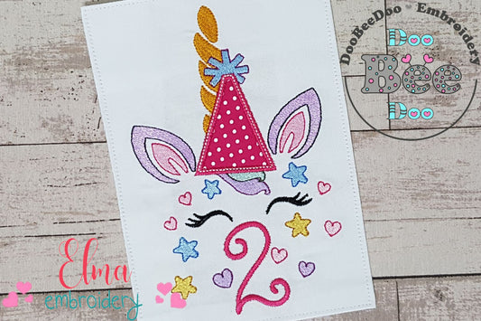 Unicorn Birthday Two - Applique