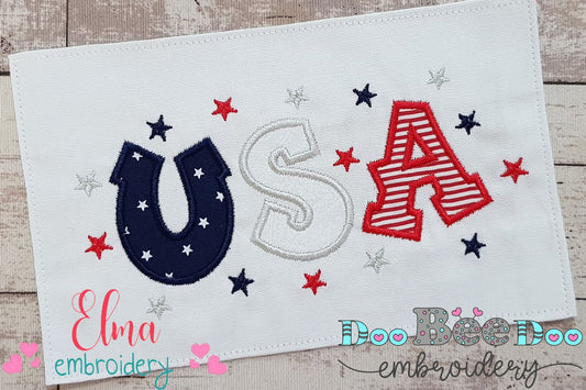 USA Sparkle Pride ✨ 4th of July - Appliqué - Machine Embroidery Design