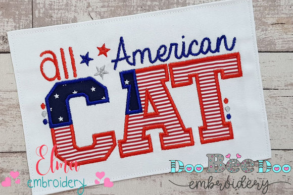 All American Cat - Applique