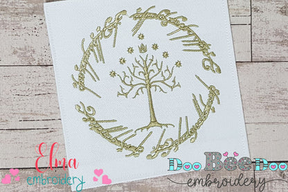 The Ring and The White Tree of Gondor - Fill Stitch