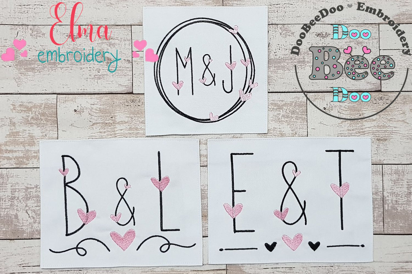 Wedding Alphabet and Frames - Fill Stitch