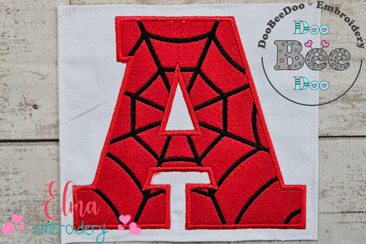 Monogram A Spider Web Letter A - Applique