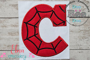 Monogram C Spider Web Letter C - Applique