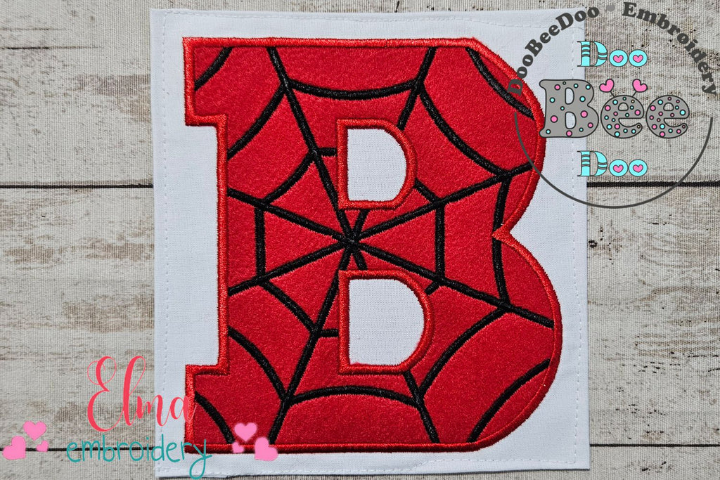 Monogram B Spider Web Letter B - Applique