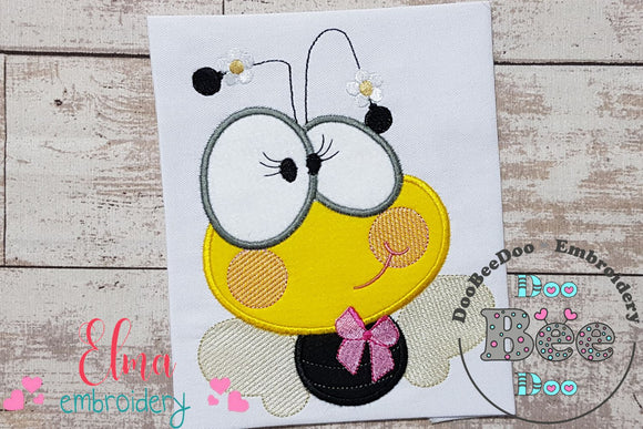 Cute and Funny Bug Girl - Applique