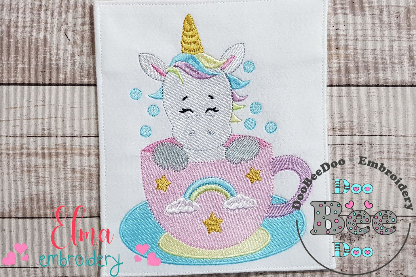 Unicorn in the Cup - Fill Stitch