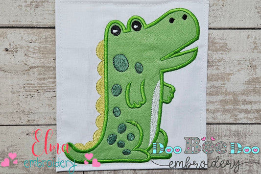 Cute Alligator Boy - Applique