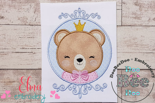 Princess Bear Frame - Applique