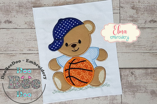 Teddy Bear and Basketball - Applique