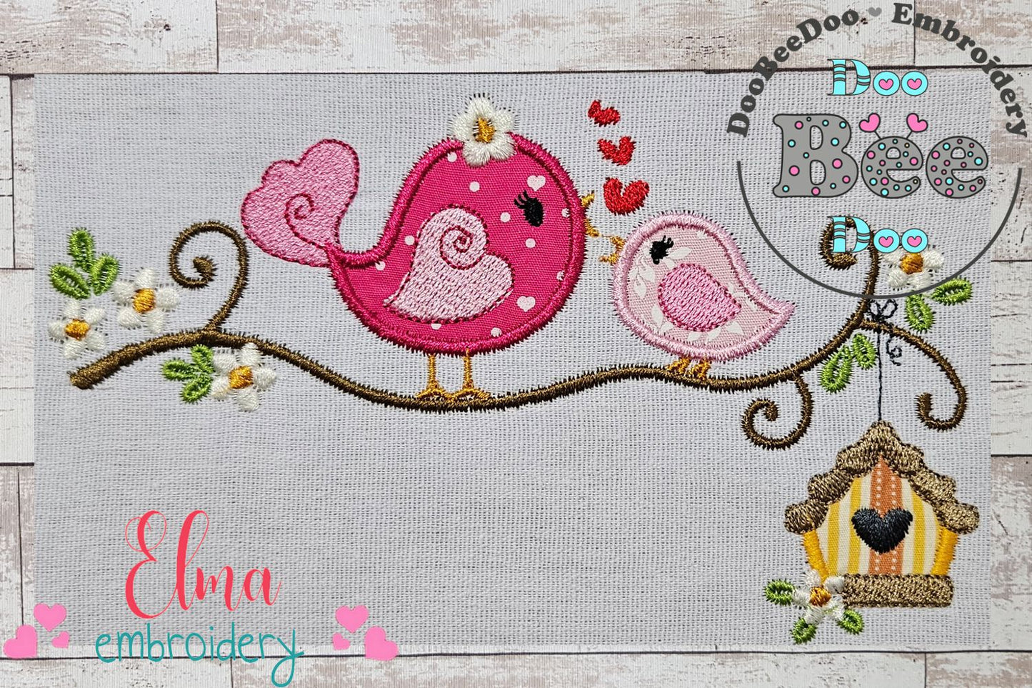 Birds on the Branch - Applique Embroidery
