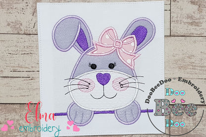 Bunny Girl - Applique - Machine Embroidery Design