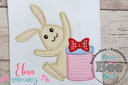 Bunny with Gift - Applique