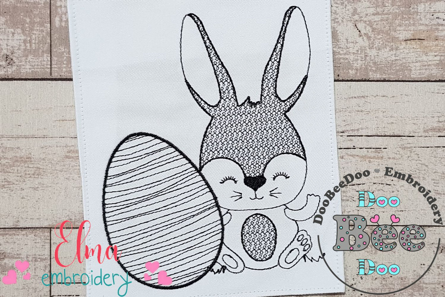 Easter Bunny - Redwork