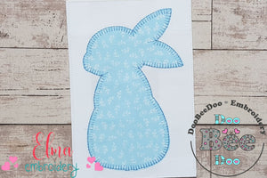 Easter Bunny Silhouette Blanket Stitch - Applique