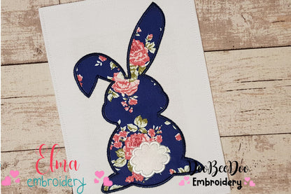 Easter Bunny Silhouette - Applique - Machine Embroidery Design