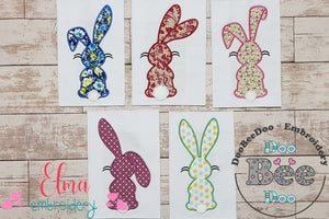 Easter Bunny Silhouette Collection - Applique - Set of 5 designs