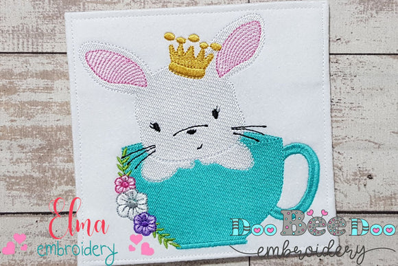 Prince Bunny in the Cup - Fill Stitch