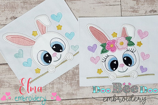 Bunny Girl and Boy - Sey of 2 designs - Applique