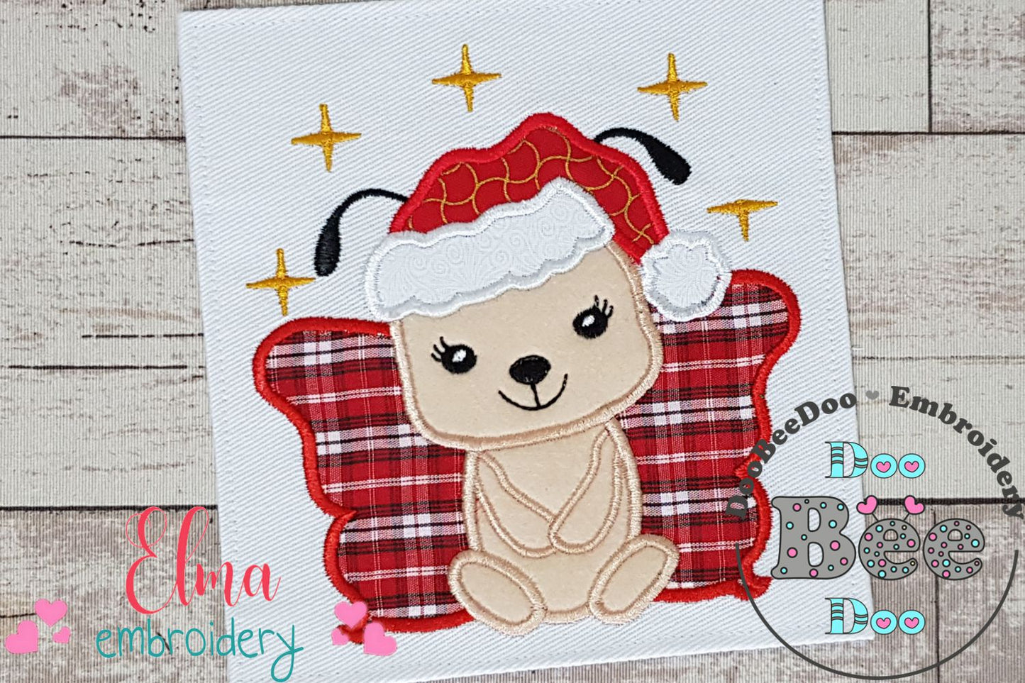 Santa Butterfly Big Wings - Applique