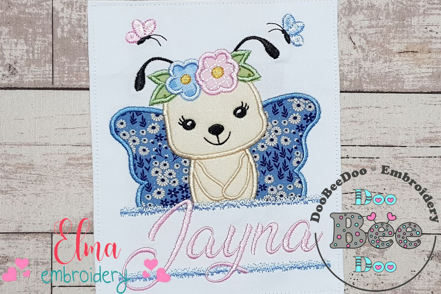 Split Butterfly Big Wings Girl - Applique