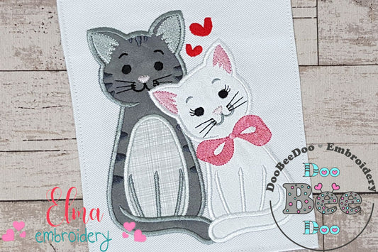 Cats in Love - Applique