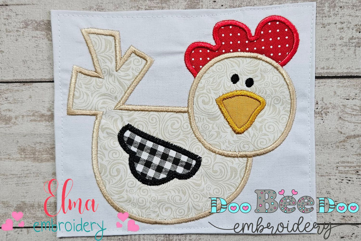Little Farm Chicken - Applique - Machine Embroidery Design