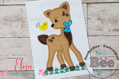 Deer and Bird - Applique