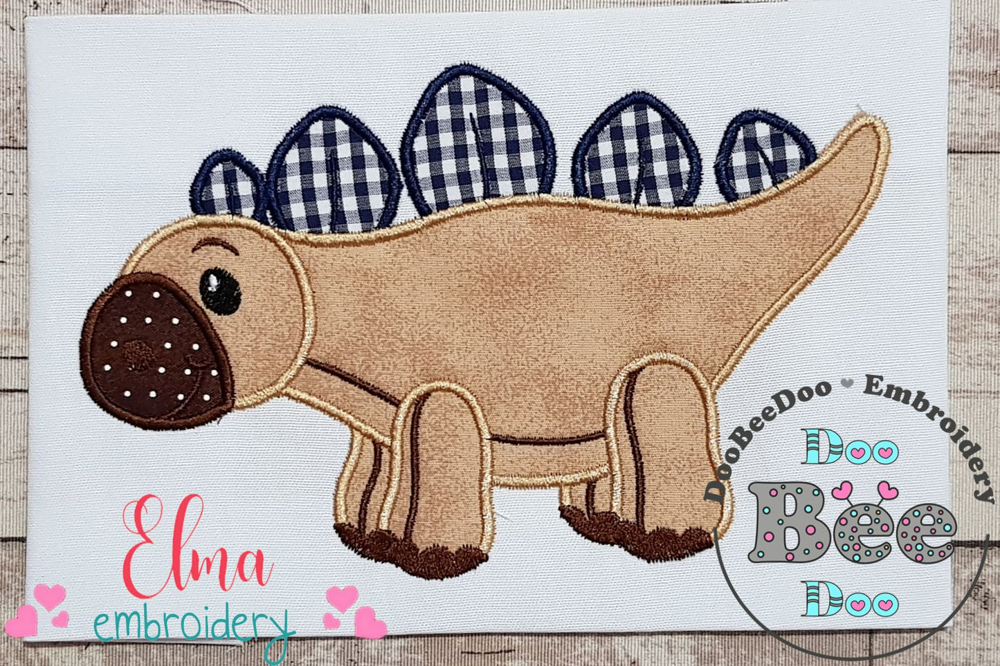 Stegosaurus Dinosaur - Applique - Machine Embroidery Design